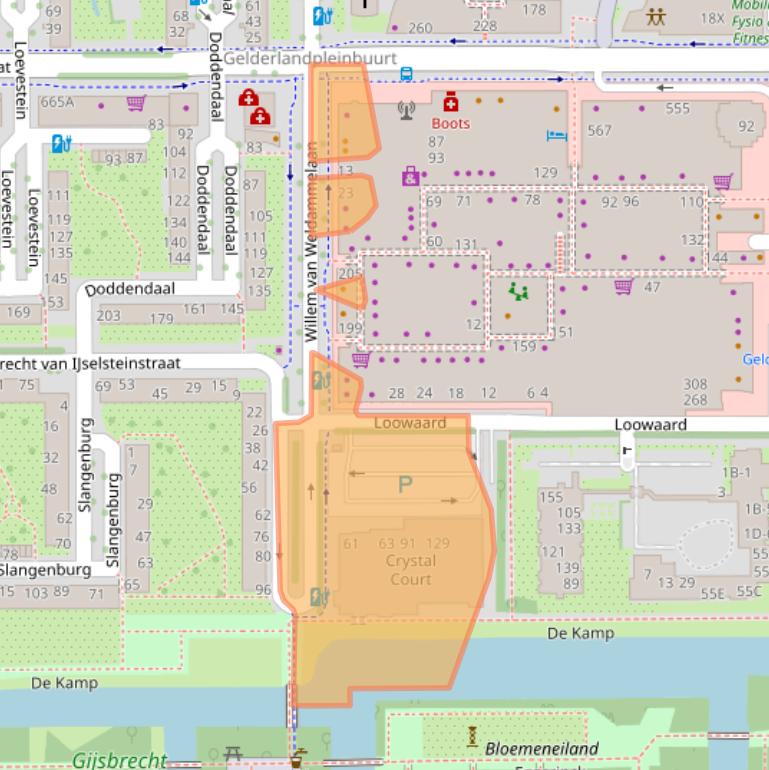 Kaart van postcodegebied 1082KT.