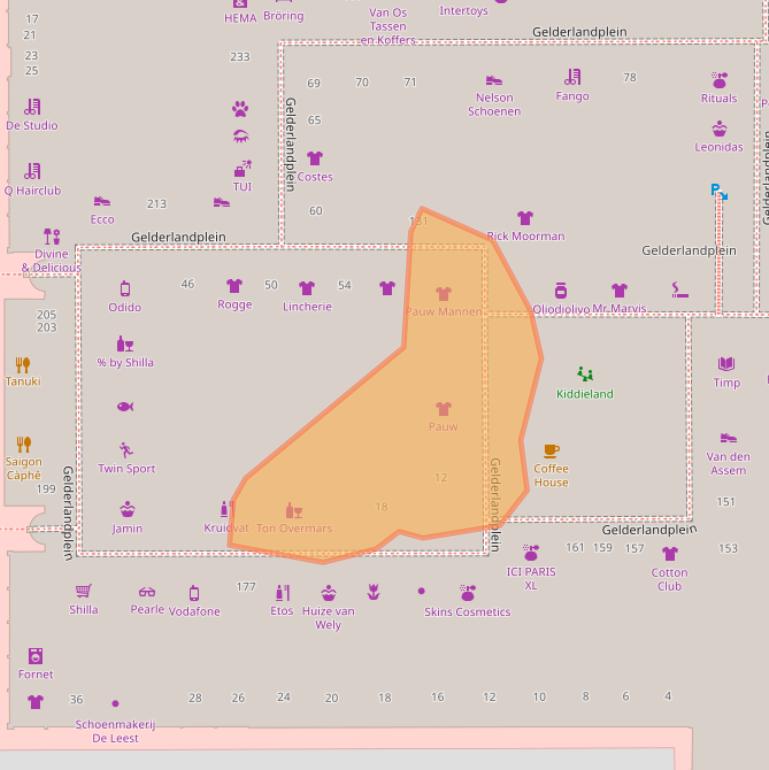 Kaart van postcodegebied 1082LA.