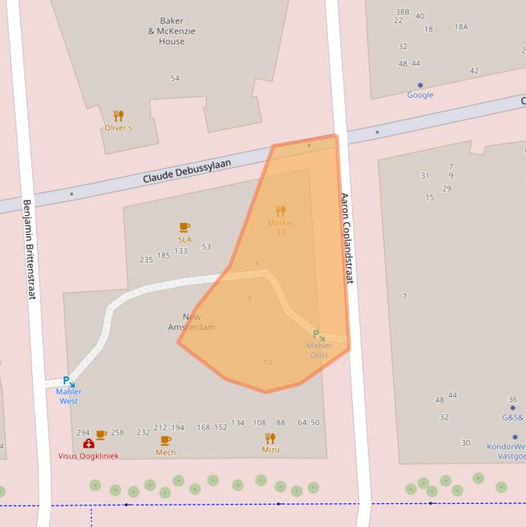 Kaart van postcodegebied 1082MG.