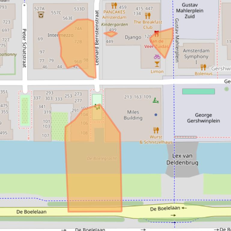 Kaart van postcodegebied 1082MR.