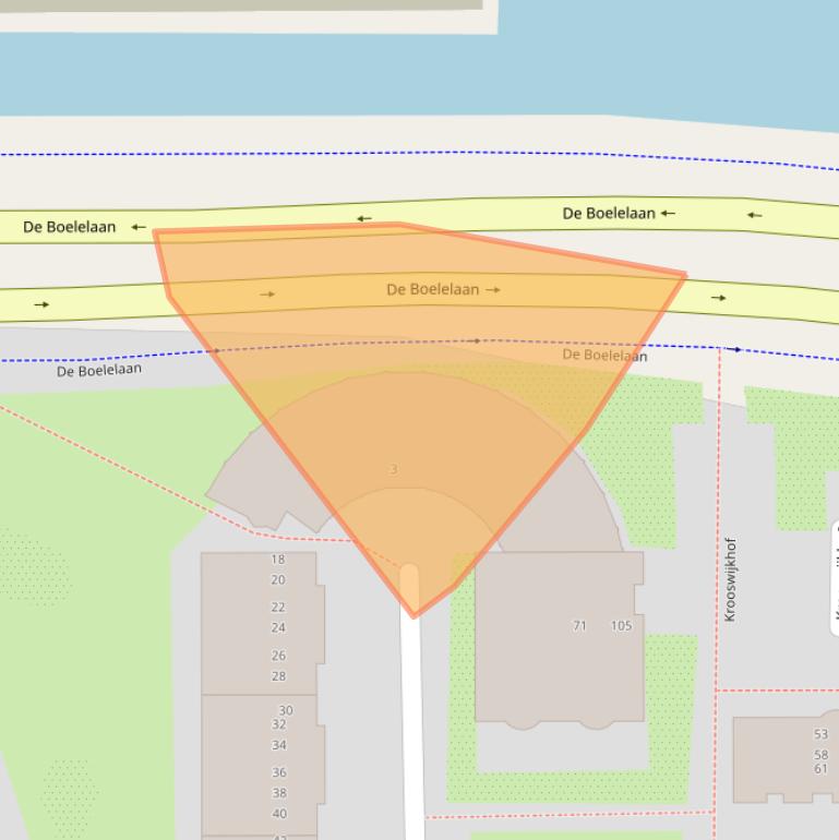 Kaart van postcodegebied 1082NA.