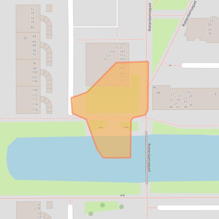 Kaart van postcodegebied 1082ND.