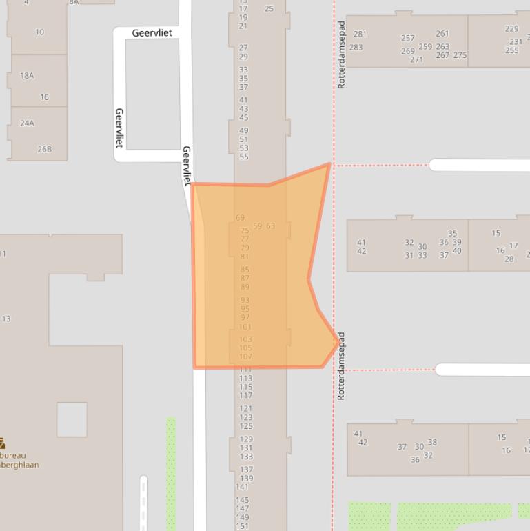 Kaart van postcodegebied 1082NM.