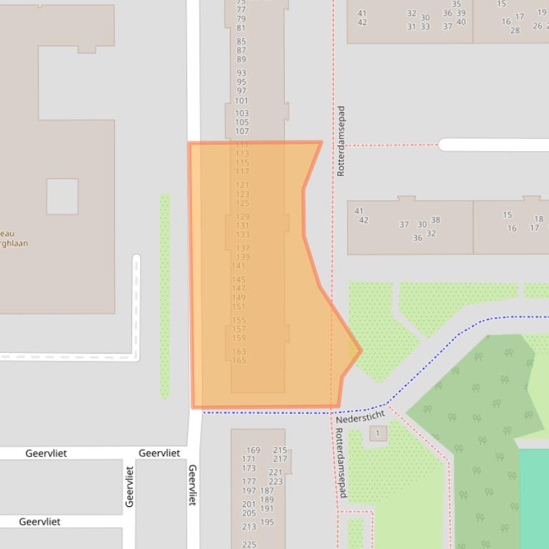 Kaart van postcodegebied 1082NN.