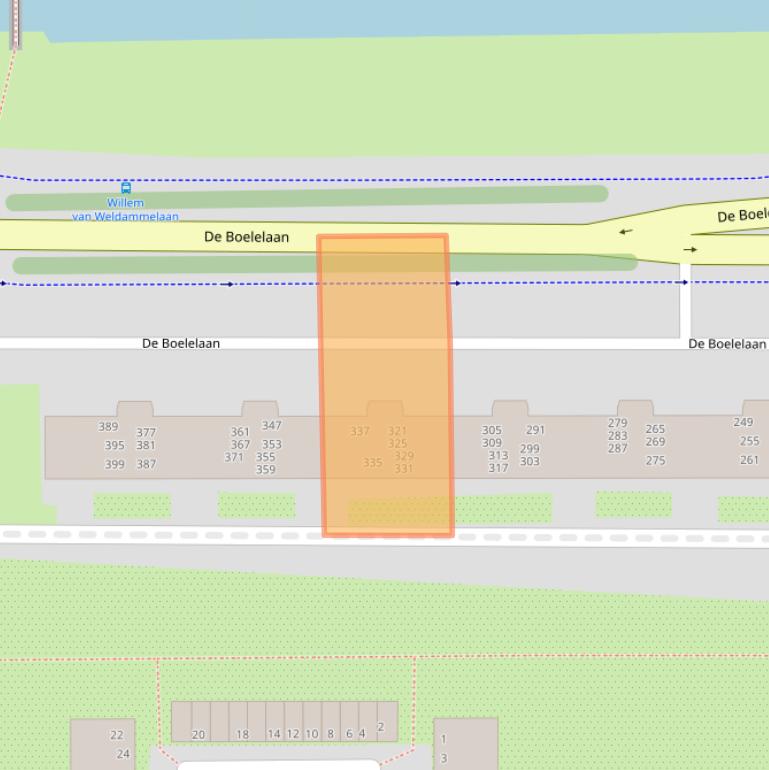 Kaart van postcodegebied 1082RE.