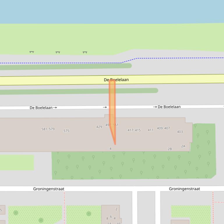 Kaart van postcodegebied 1082RL.