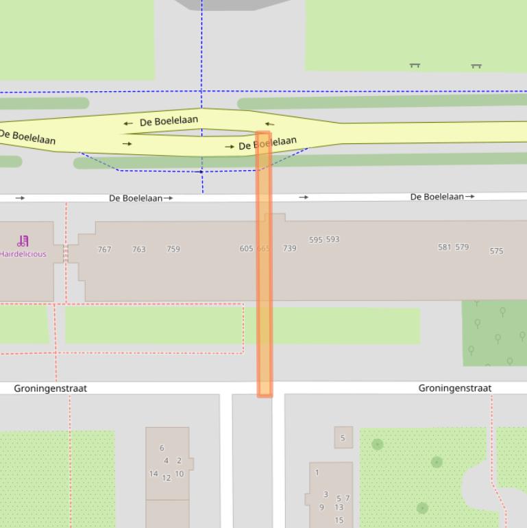Kaart van postcodegebied 1082RP.