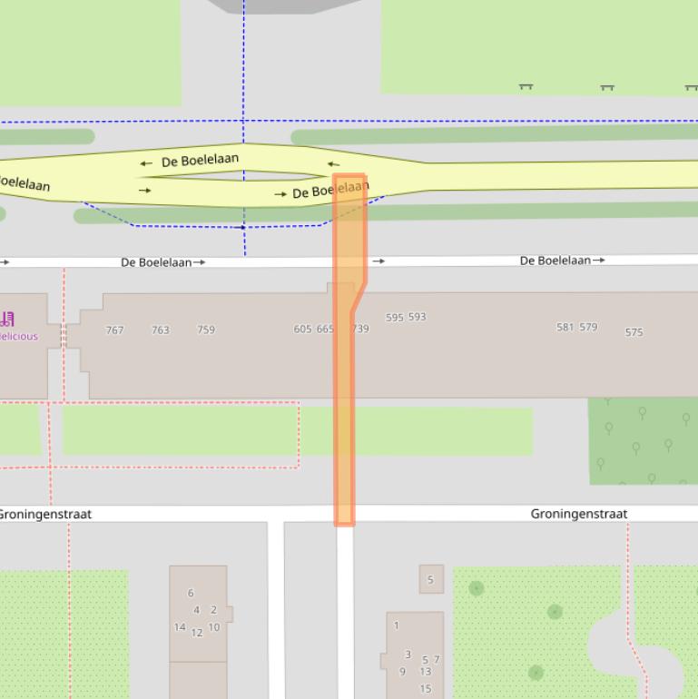 Kaart van postcodegebied 1082RR.