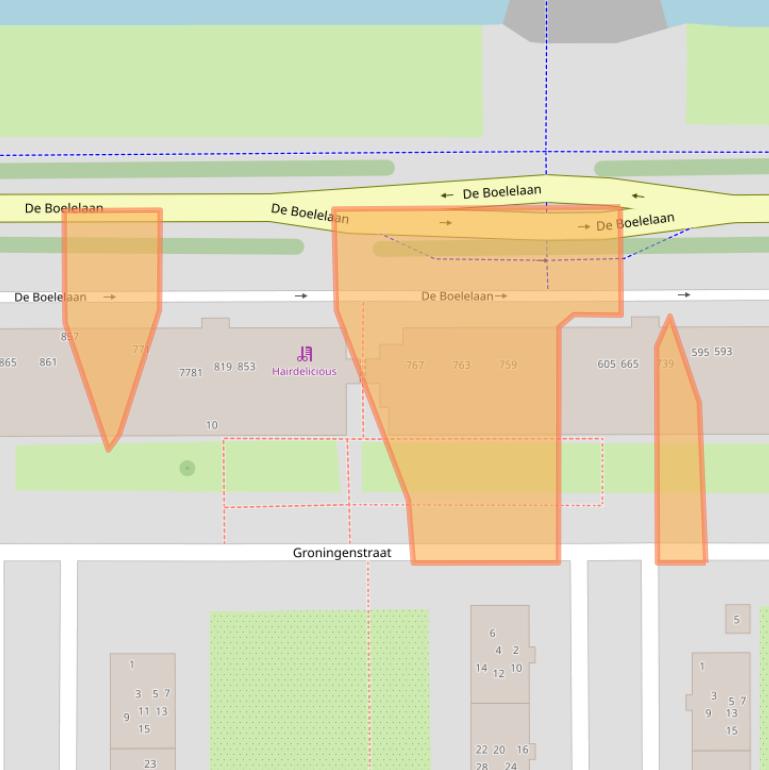 Kaart van postcodegebied 1082RS.