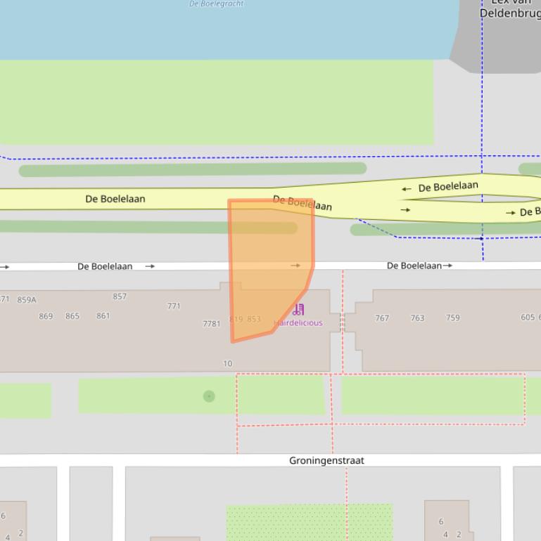 Kaart van postcodegebied 1082RV.