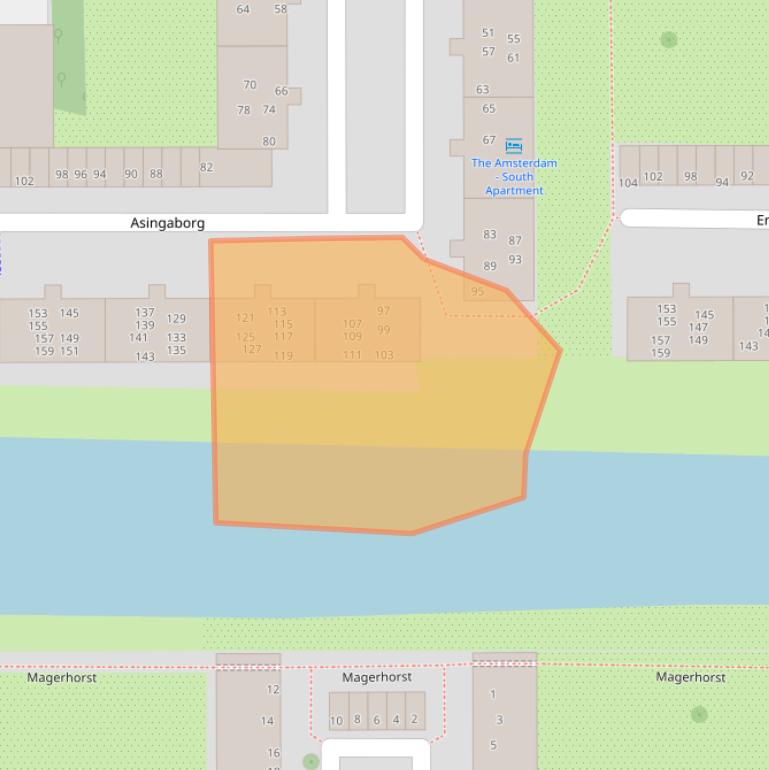 Kaart van postcodegebied 1082SG.