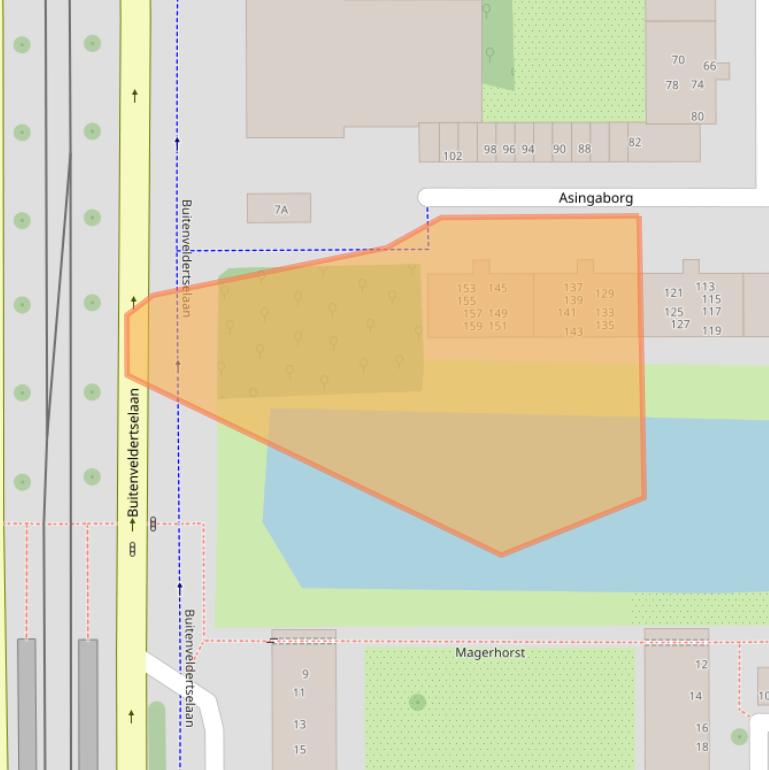Kaart van postcodegebied 1082SH.