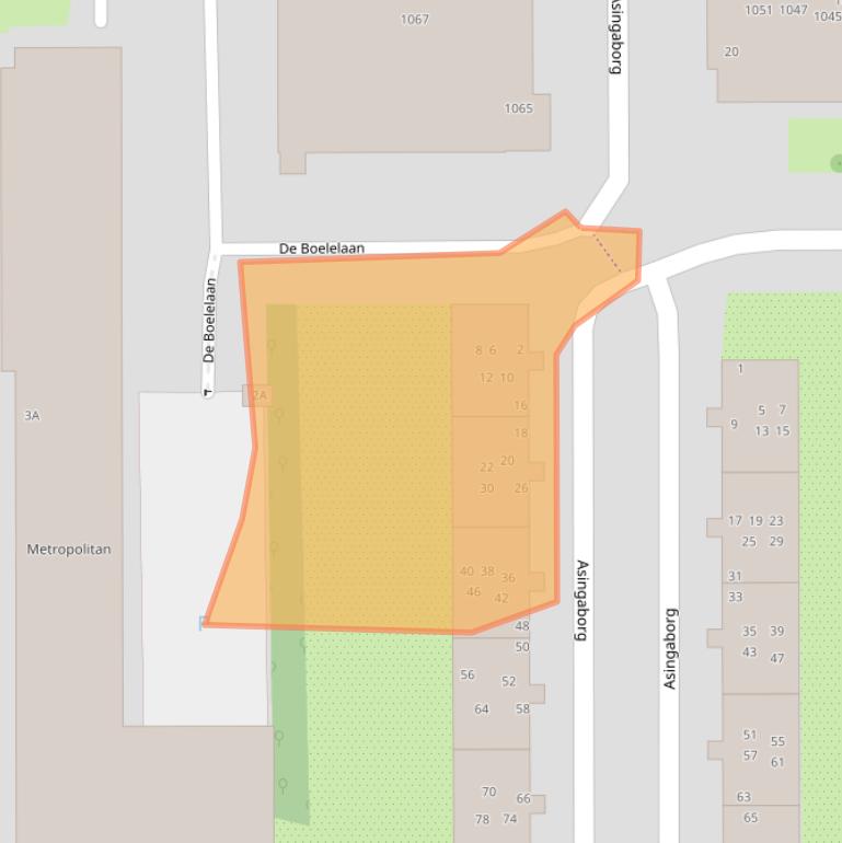 Kaart van postcodegebied 1082SJ.