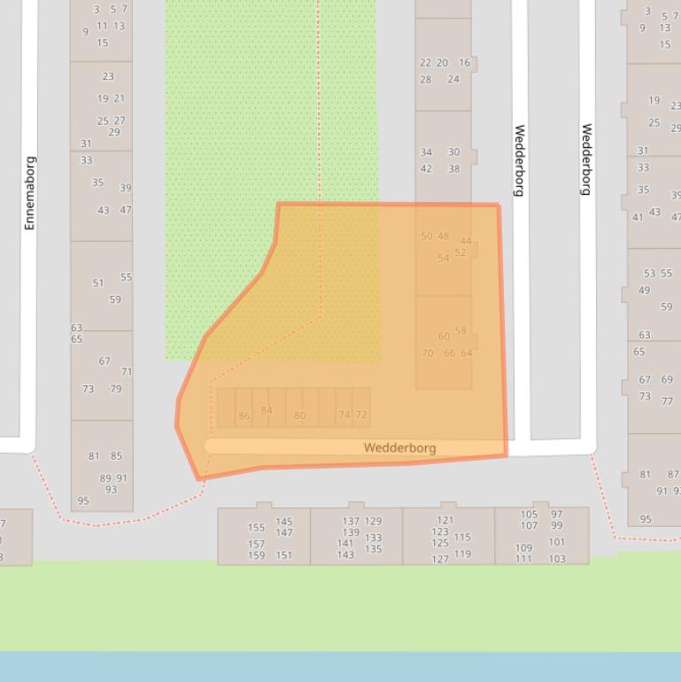 Kaart van postcodegebied 1082TB.