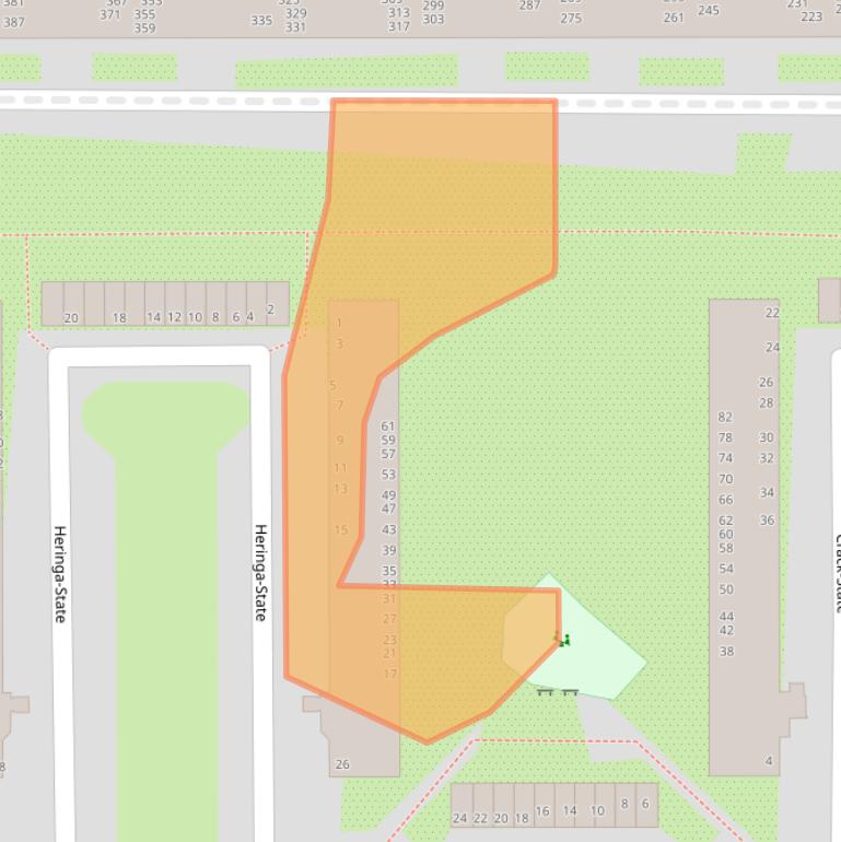 Kaart van postcodegebied 1082TP.