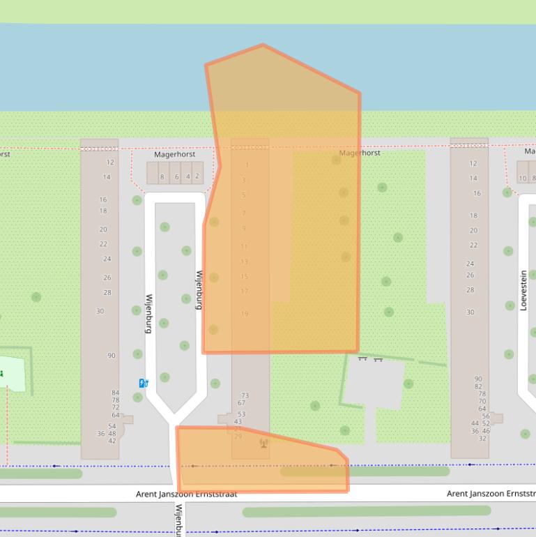 Kaart van postcodegebied 1082VN.