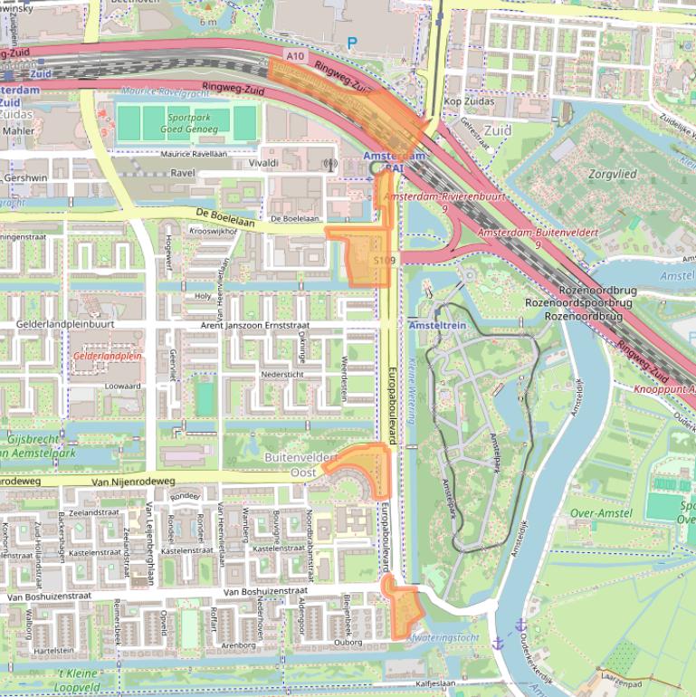 Kaart van postcodegebied 1083AD.