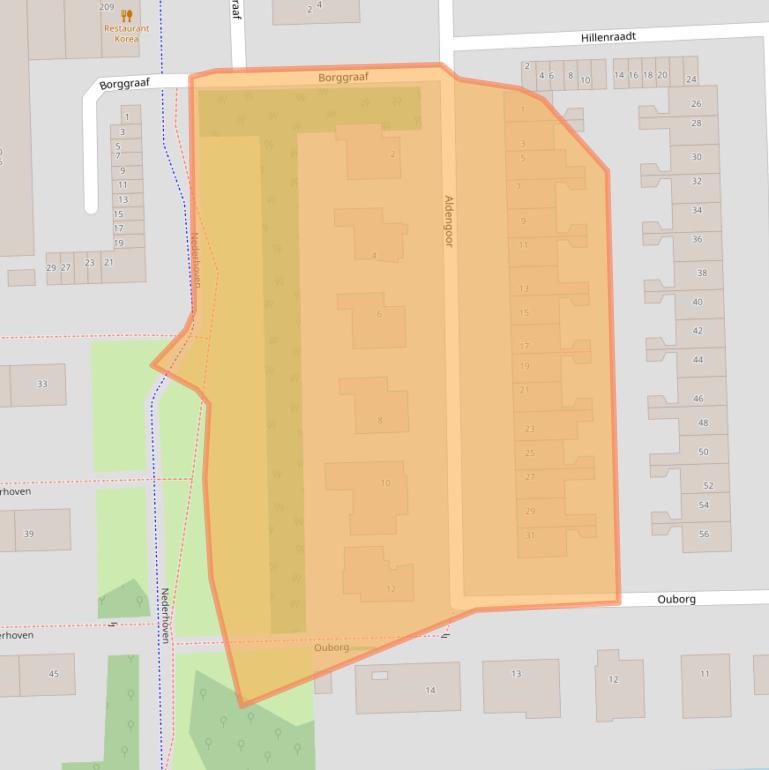 Kaart van postcodegebied 1083AK.