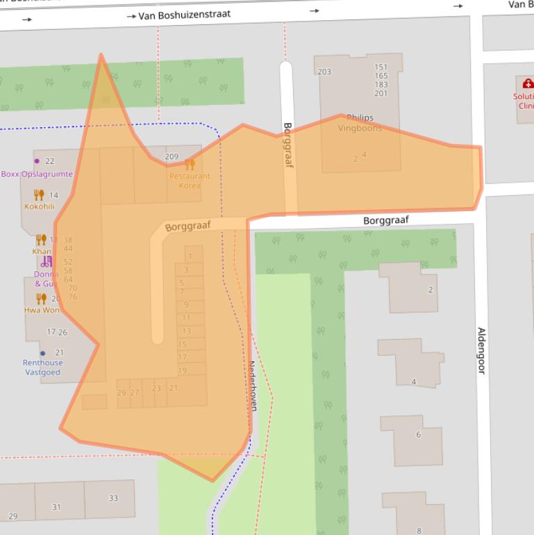 Kaart van postcodegebied 1083AL.