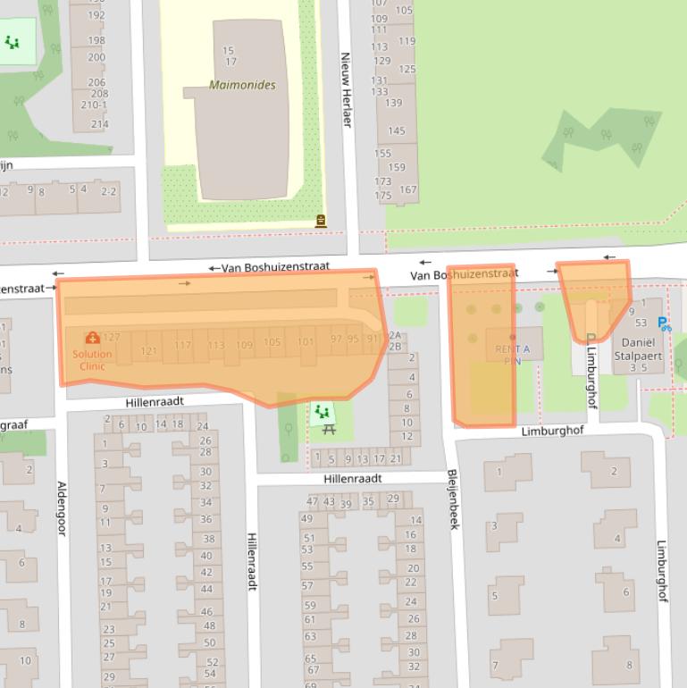 Kaart van postcodegebied 1083AS.