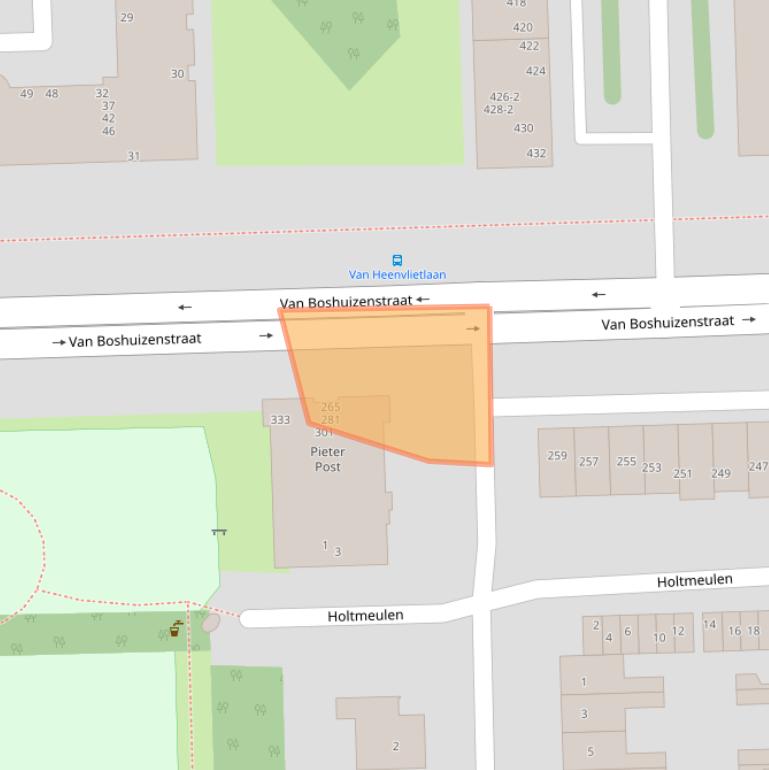 Kaart van postcodegebied 1083AX.