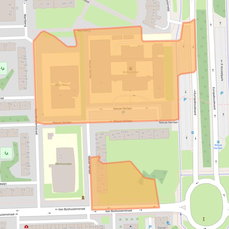 Kaart van postcodegebied 1083BD.