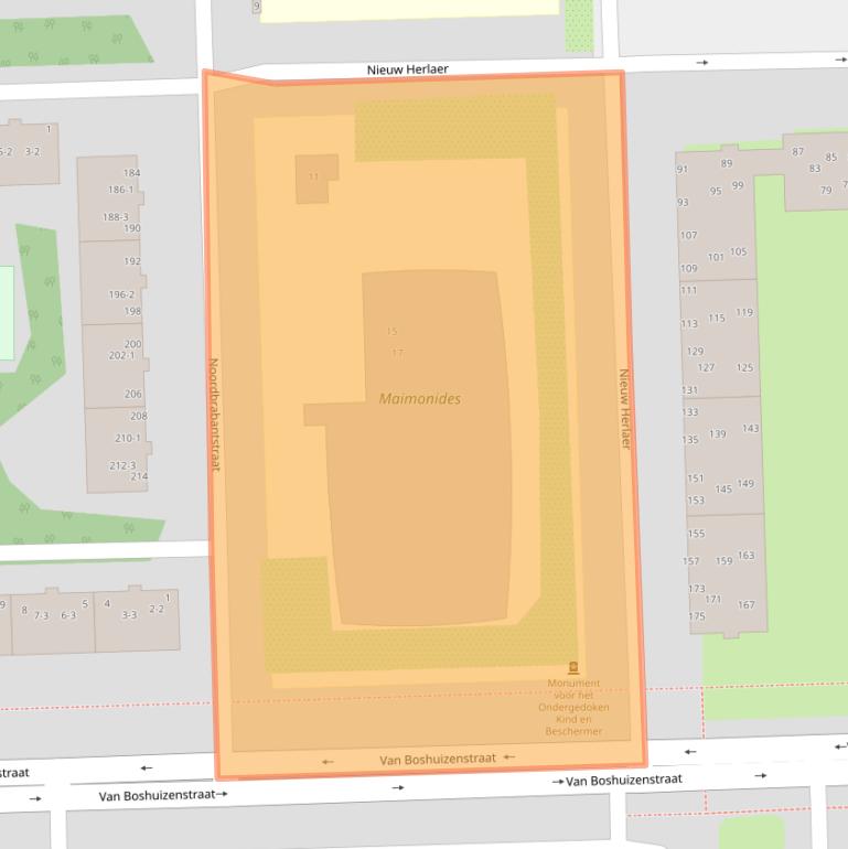 Kaart van postcodegebied 1083BE.