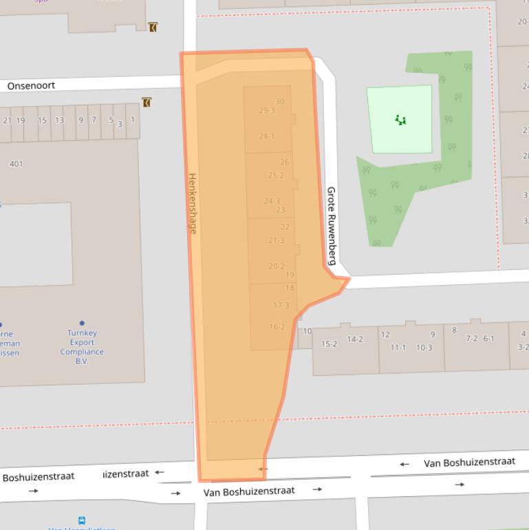 Kaart van postcodegebied 1083BS.