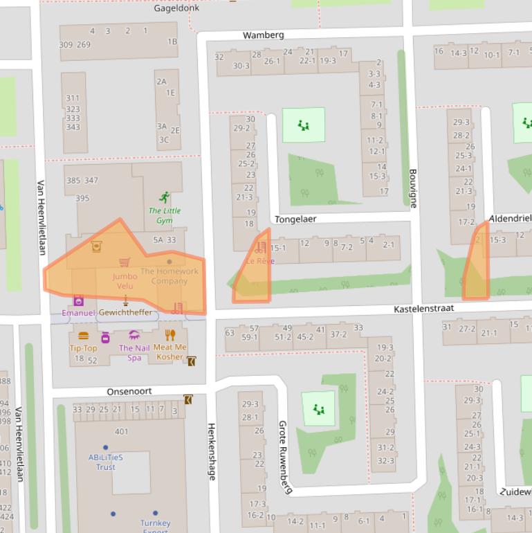 Kaart van postcodegebied 1083CD.