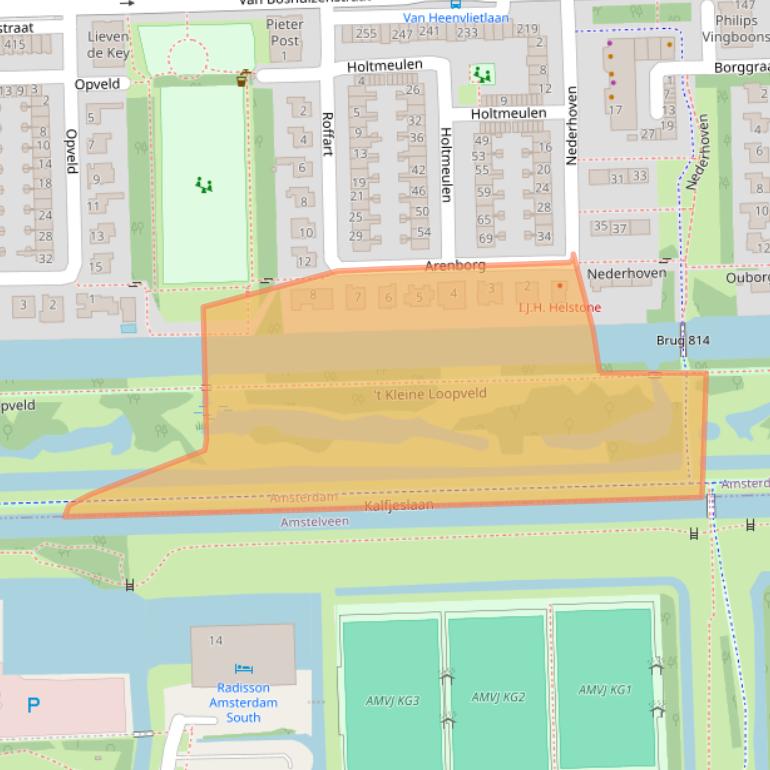 Kaart van postcodegebied 1083CE.