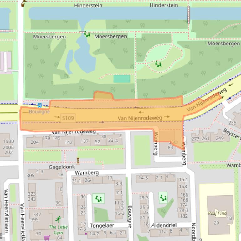 Kaart van postcodegebied 1083CW.