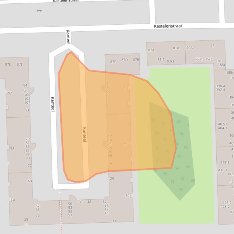 Kaart van postcodegebied 1083DA.