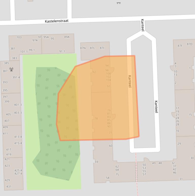 Kaart van postcodegebied 1083DC.