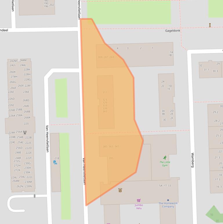 Kaart van postcodegebied 1083DD.