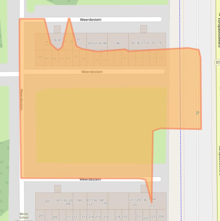 Kaart van postcodegebied 1083GG.