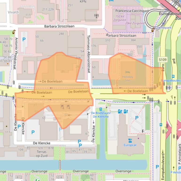 Kaart van postcodegebied 1083HJ.