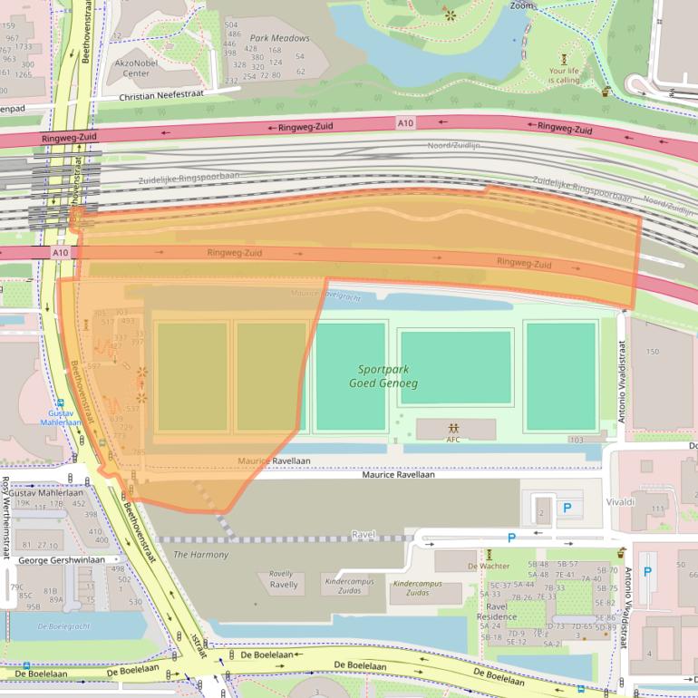 Kaart van postcodegebied 1083HK.
