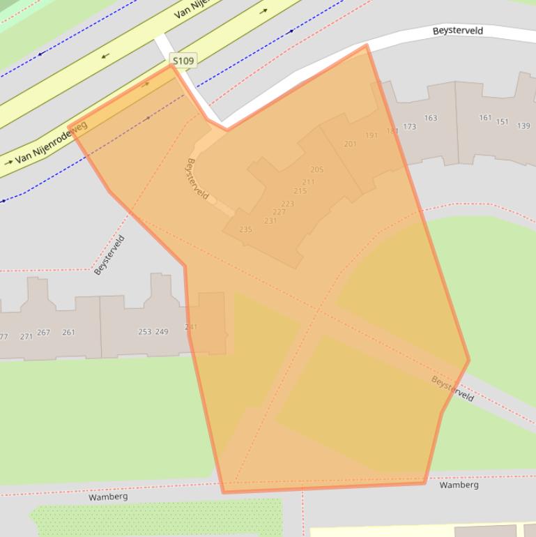 Kaart van postcodegebied 1083KD.