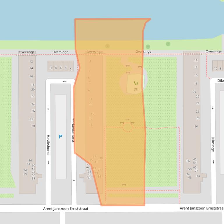 Kaart van postcodegebied 1083TM.