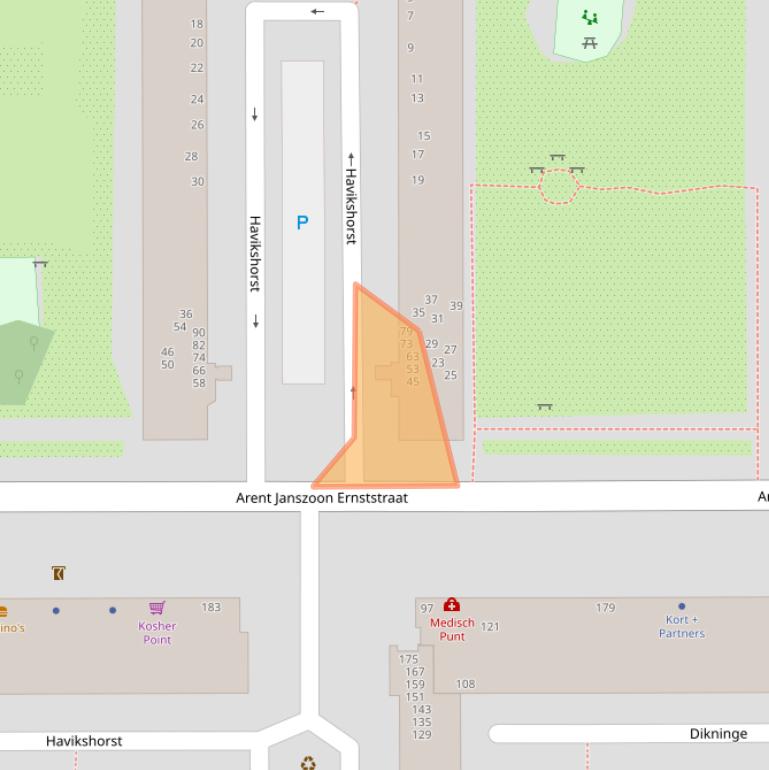 Kaart van postcodegebied 1083TN.