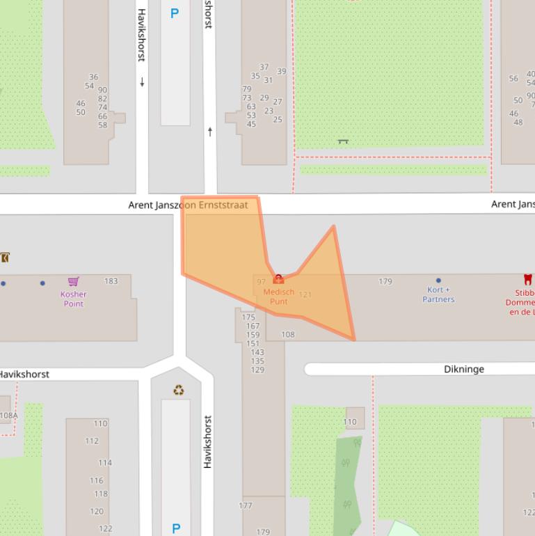 Kaart van postcodegebied 1083TP.