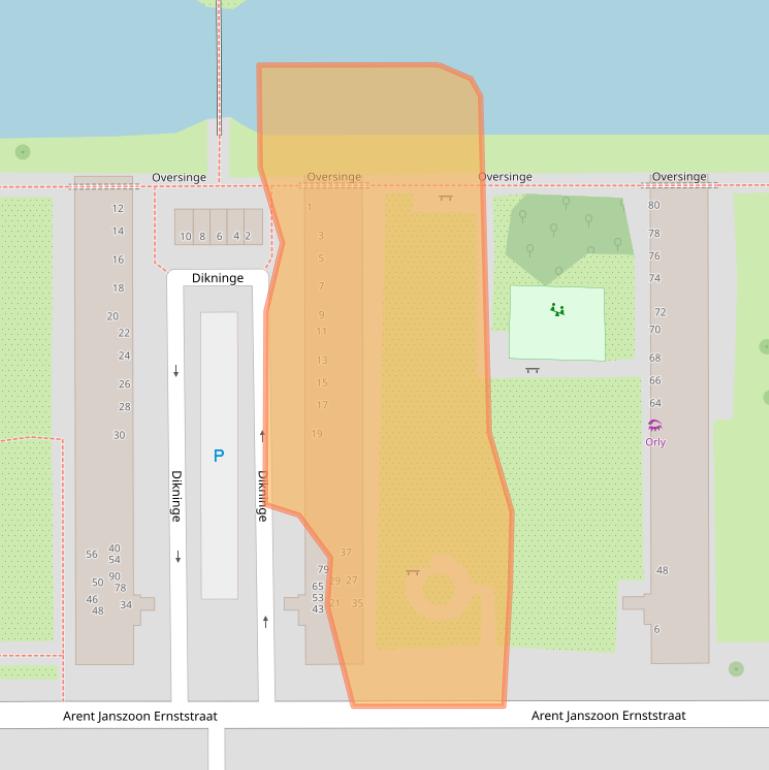 Kaart van postcodegebied 1083TX.