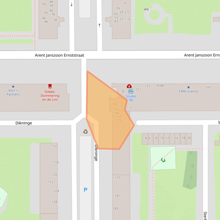 Kaart van postcodegebied 1083VB.