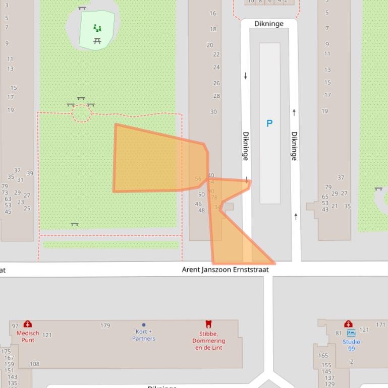 Kaart van postcodegebied 1083VE.