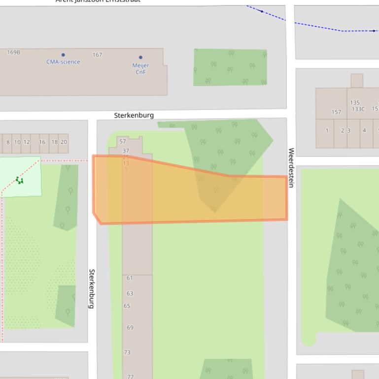 Kaart van postcodegebied 1083VH.