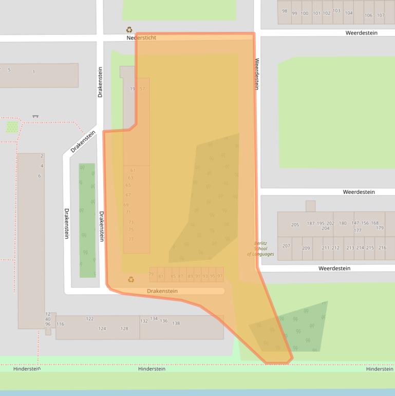 Kaart van postcodegebied 1083XT.