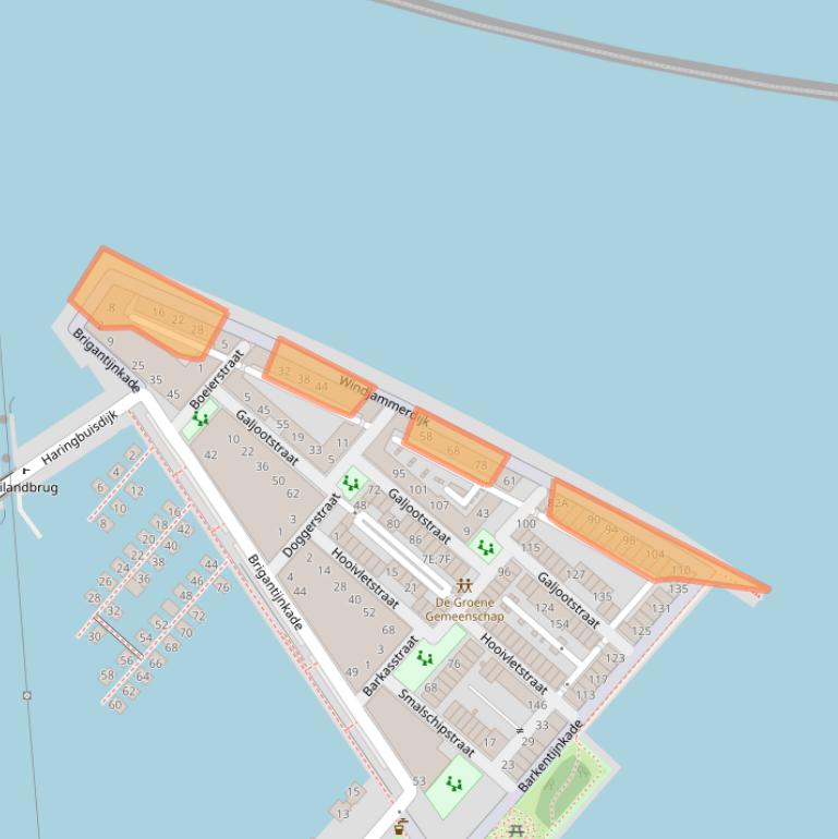 Kaart van postcodegebied 1086VC.