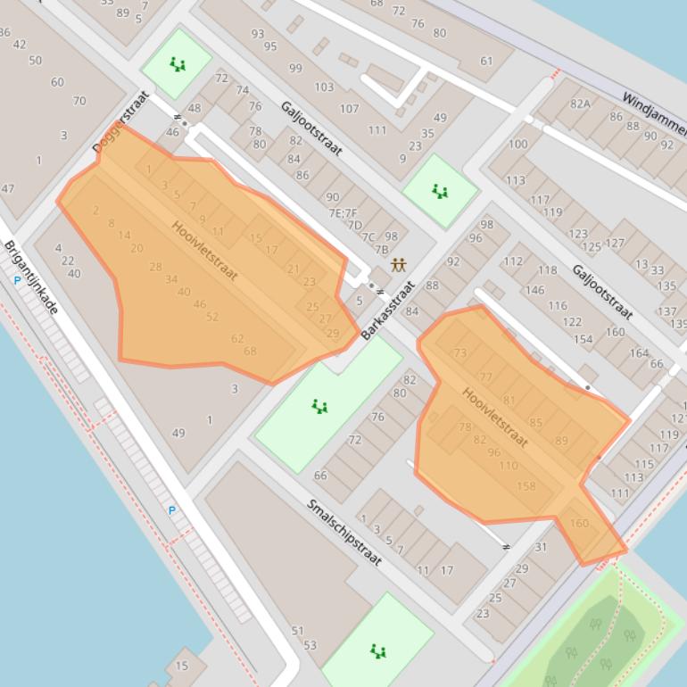 Kaart van postcodegebied 1086VH.