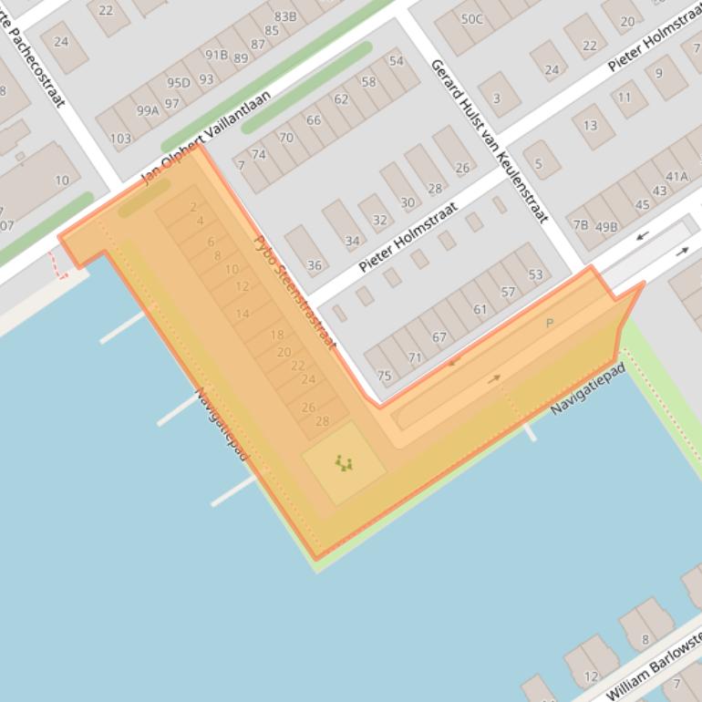 Kaart van postcodegebied 1086ZE.