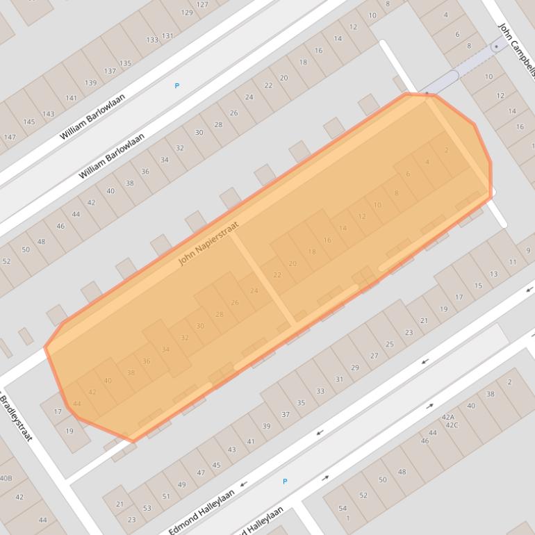 Kaart van postcodegebied 1086ZS.
